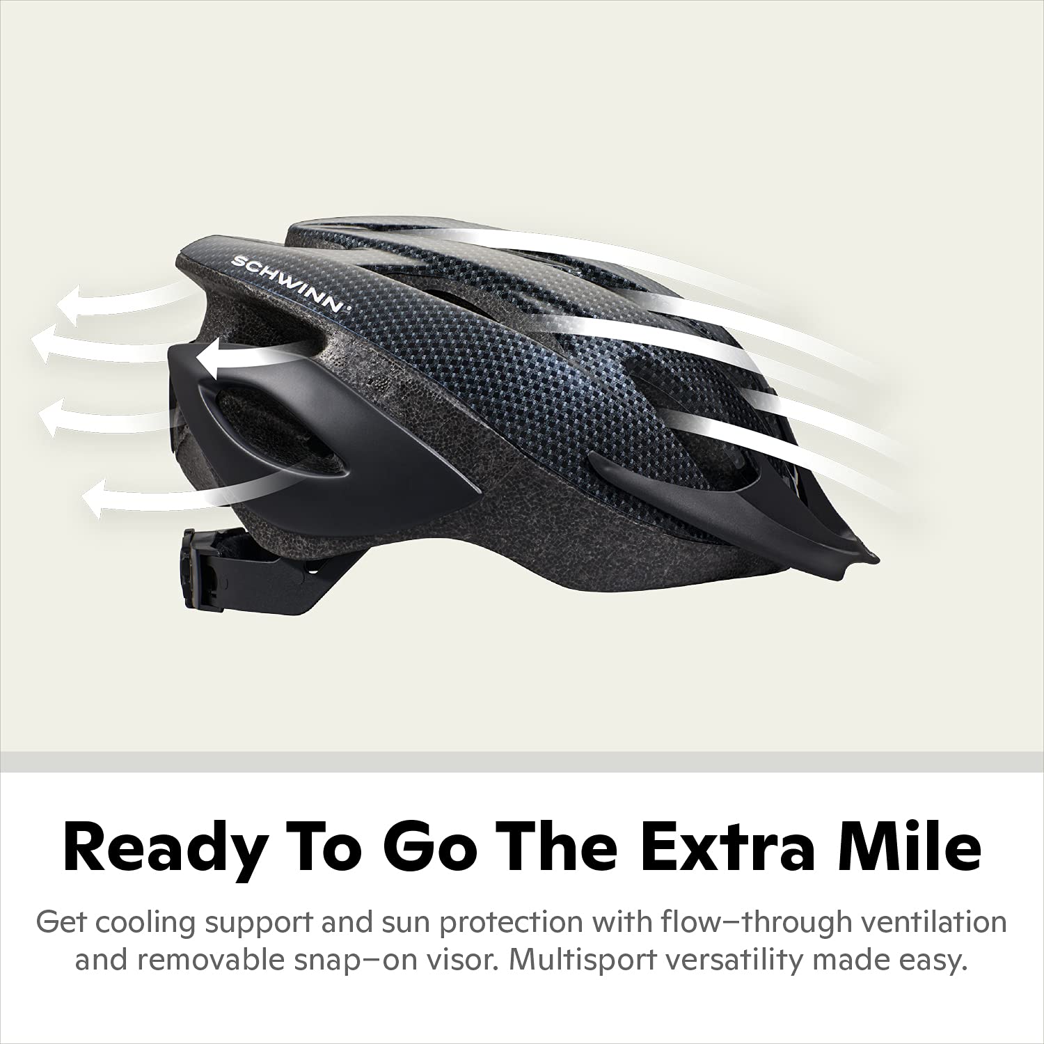 Schwinn Thrasher Helmet for Adults, Size 58-62 cm for Riders Ages 14+, Microshell, Adjustable Dial & Straps, Interior Padding, Air Vents, Visor, Adult Bike Helmet