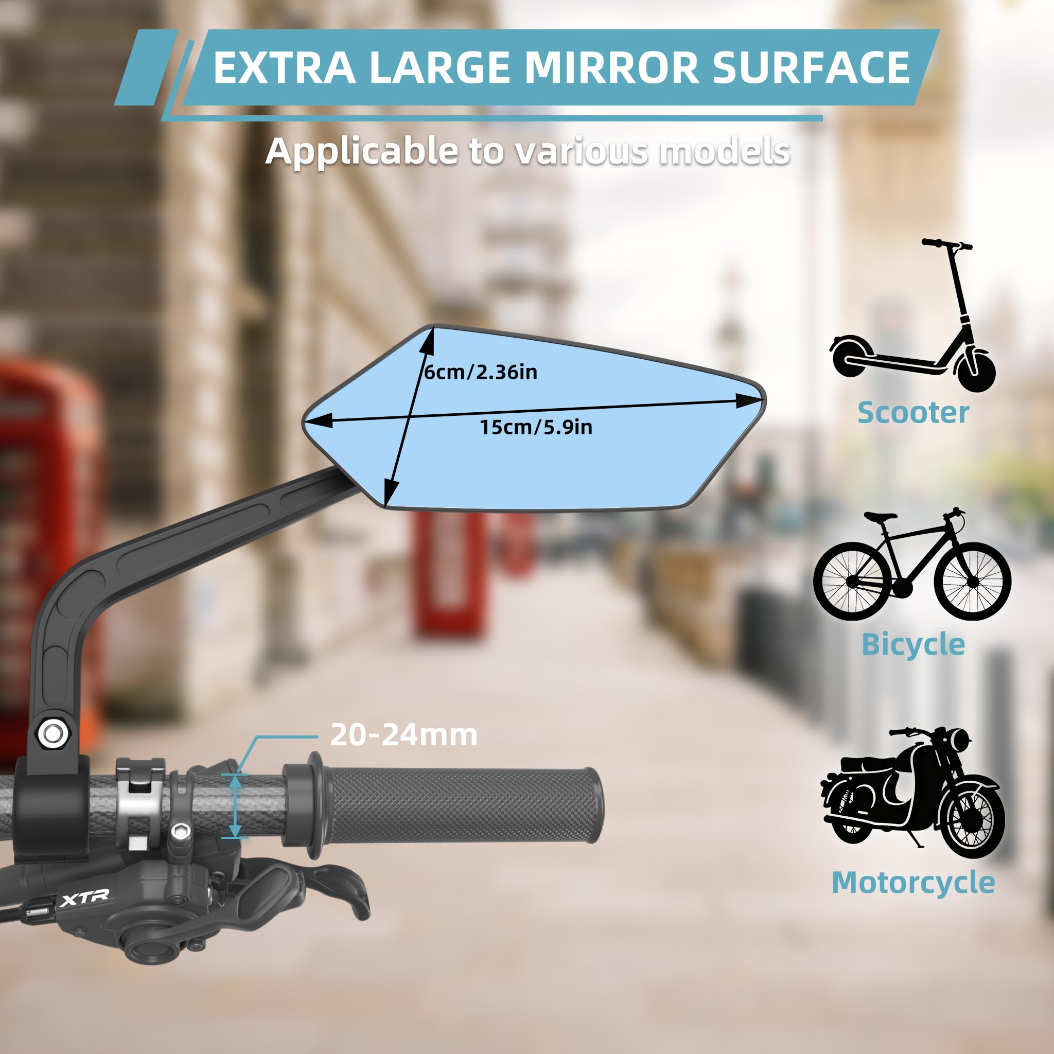 2 Pack Bike Mirrors