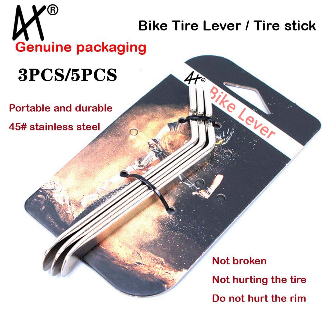 Tragoods Premium Bicycle Tire Lever Tyre Spoon Iron Changing Tool, Bike Tire Levers Premium Stainless Steel Levers to Repair Bike Tube, Best Tire Changing Tool