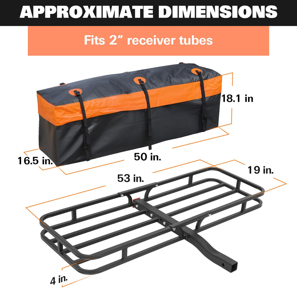 WEIZE Cargo Rack Basket Roof Hitch Mount