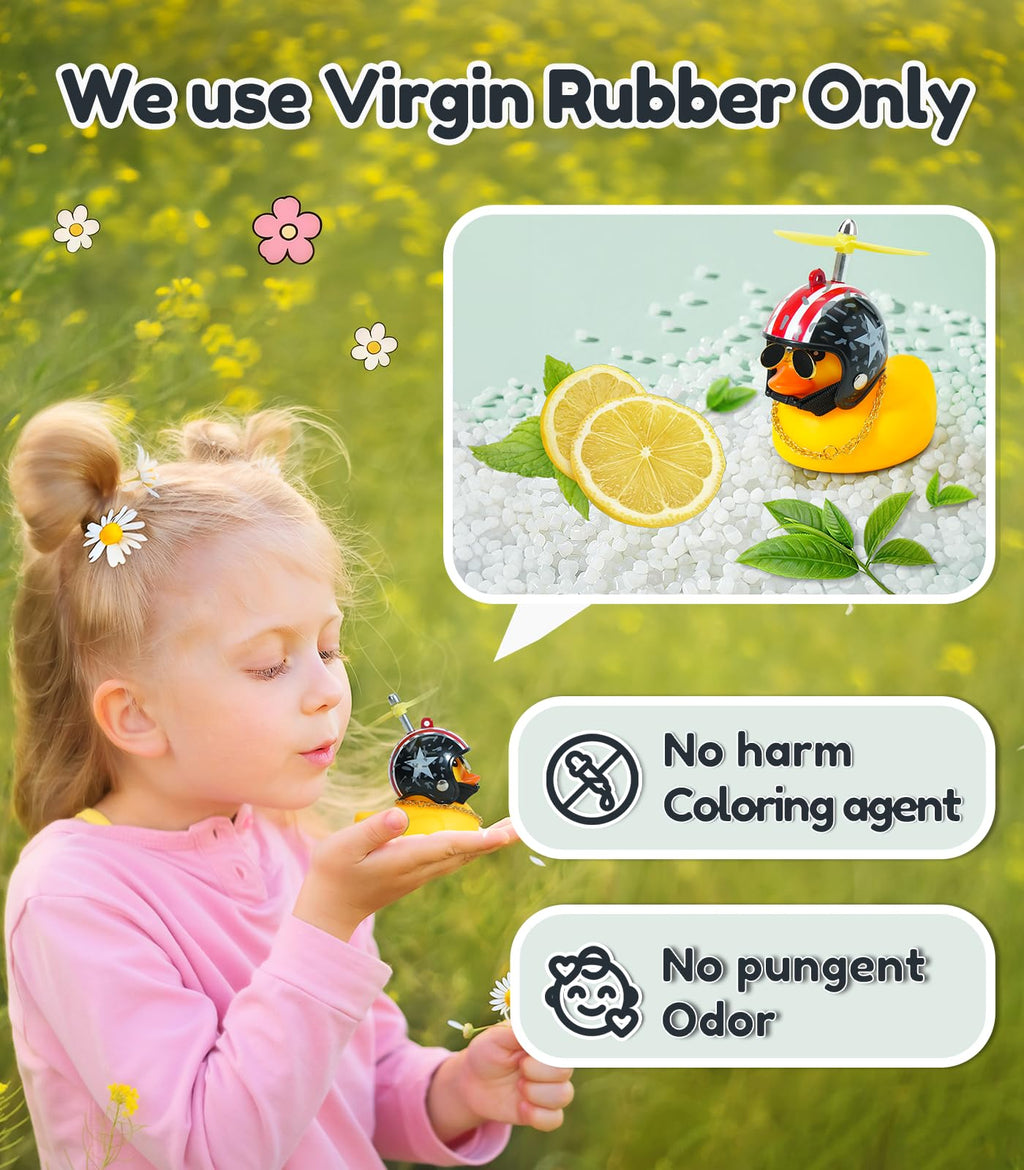 EMPATHECH Rubber Duck Bike Bell with Propeller Helmet