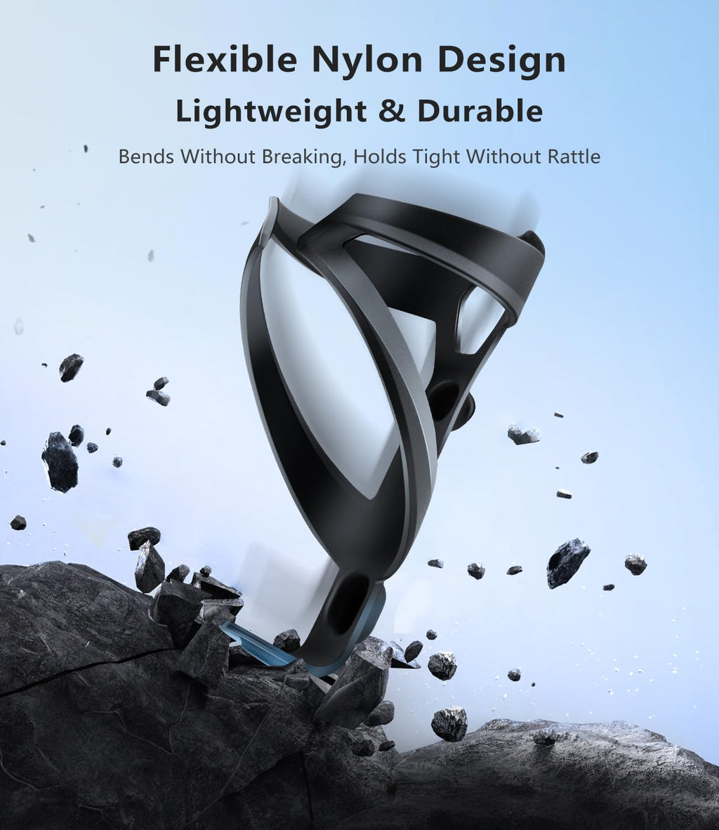 Ultralight Nylon Bike Water Bottle Cage for 22–25 oz Bottles