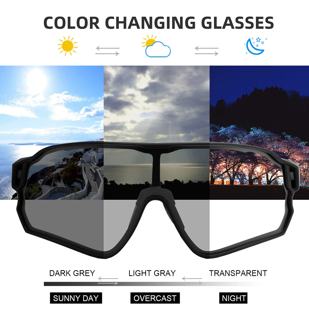 ROCKBROS Photochromic Cycling Sunglasses for Men