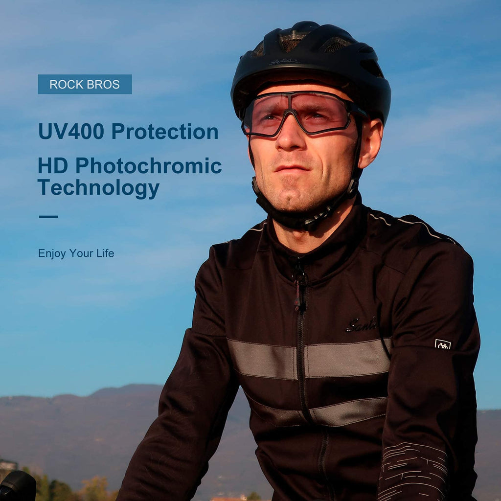 ROCKBROS Photochromic Cycling Sunglasses for Men