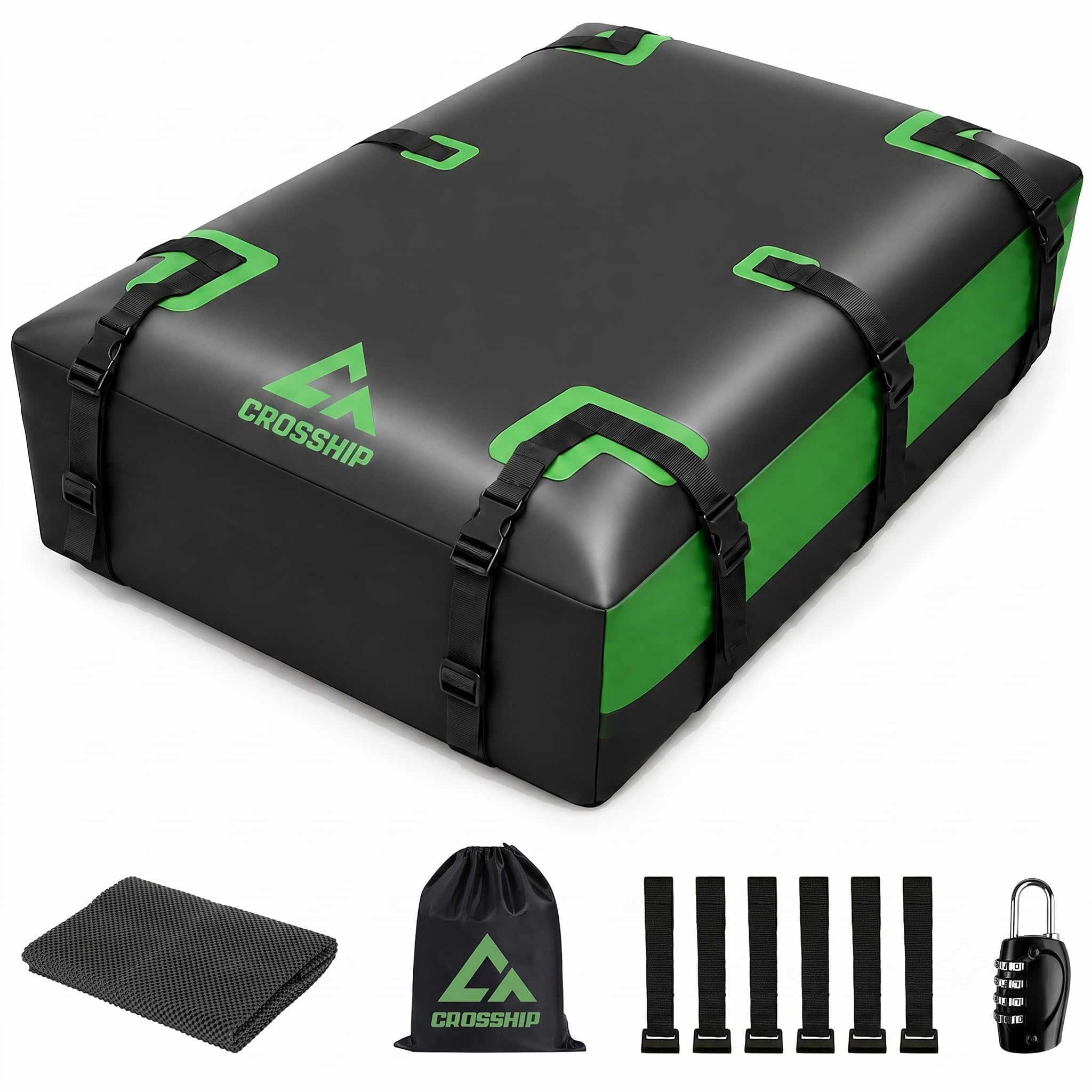 CROSSHIP 20 Cubic Feet Car Roof Bag and Basket