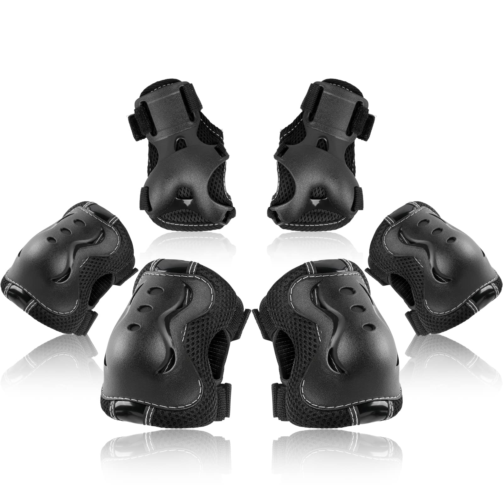 BOSONER Kids/Youth Knee Pad Elbow Pads Guards Protective Gear Set for Roller Skates Cycling BMX Bike Skateboard Inline Skatings Scooter Riding Sports
