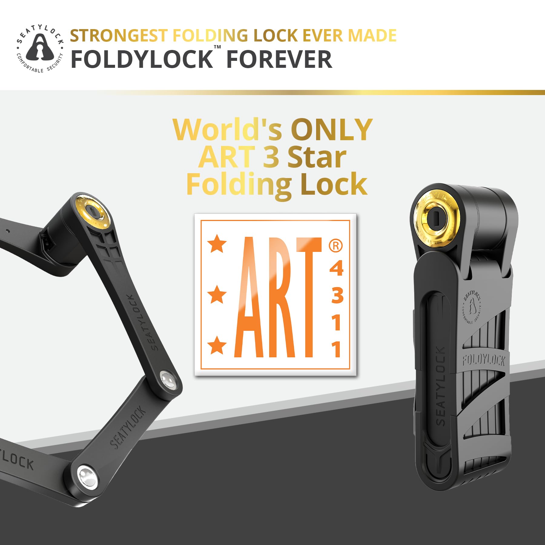 Seatylock Folding Bike Lock, High Security Sold Secure Gold Certified