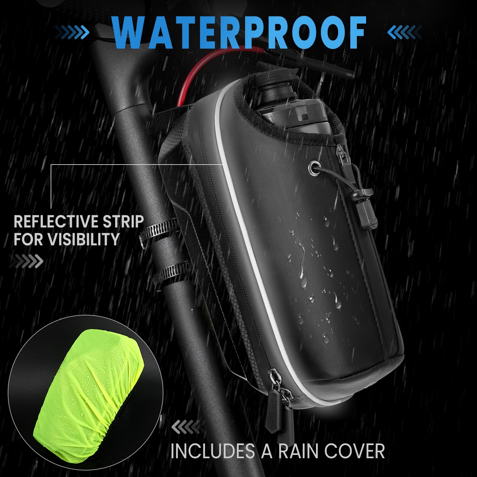 GXCROR 2L Waterproof Electric Scooter Handlebar Bag