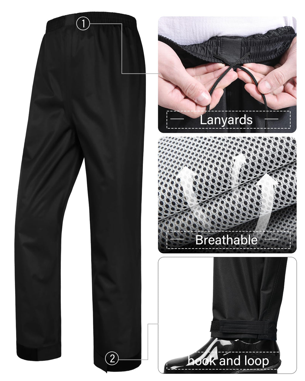 iCreek Rain Suit Waterproof Hi Vis Raincoat Reflective Rain Gear Unisex