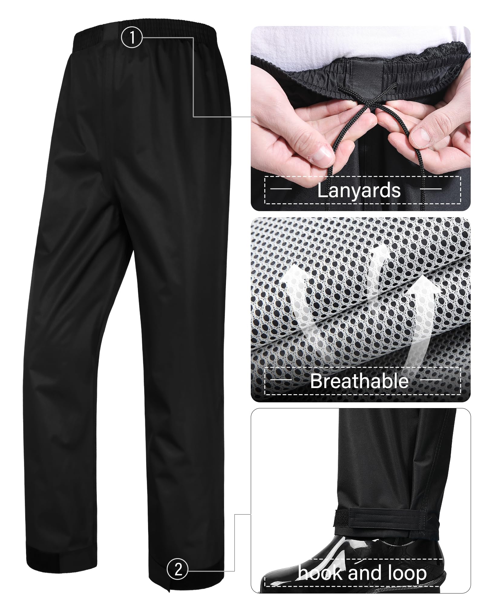 iCreek Rain Suit Waterproof Hi Vis Raincoat Reflective Rain Gear Unisex