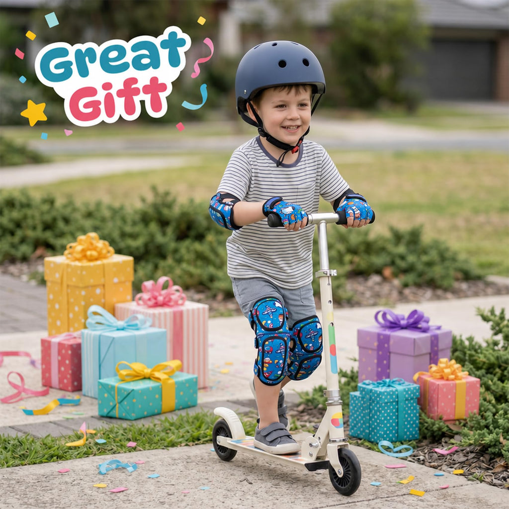 Soft-Style Kids Knee & Elbow Pads with Cycling Gloves