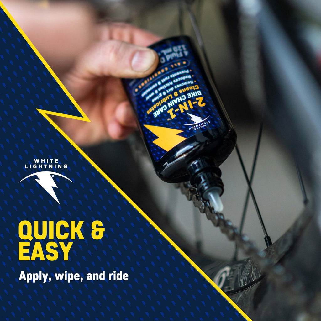 White Lightning 2-in-1 Bike Lubricant & Degreaser 4 oz