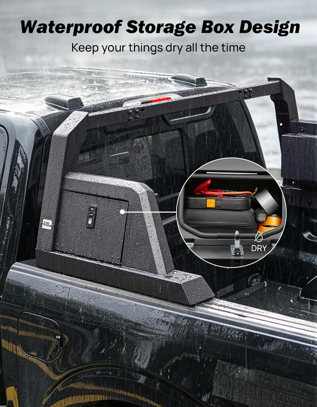 JOYTUTUS Roll Bar with Cargo Basket or Storage Lock Boxes