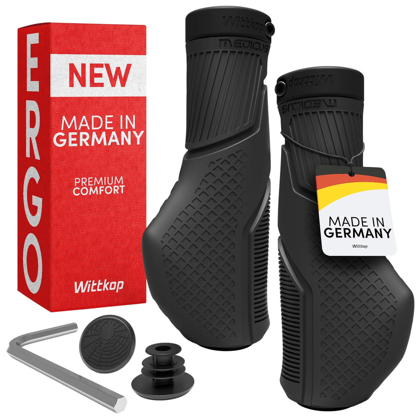Wittkop 3-Zone Ergonomic Non-Slip Bike Handlebar Grips