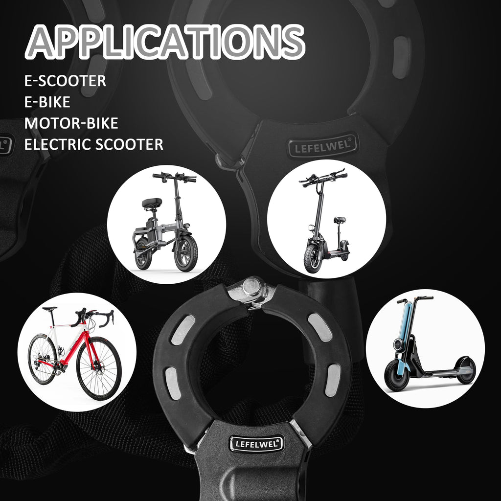 Anti-Theft Electric Scooter & Bike Chain Lock