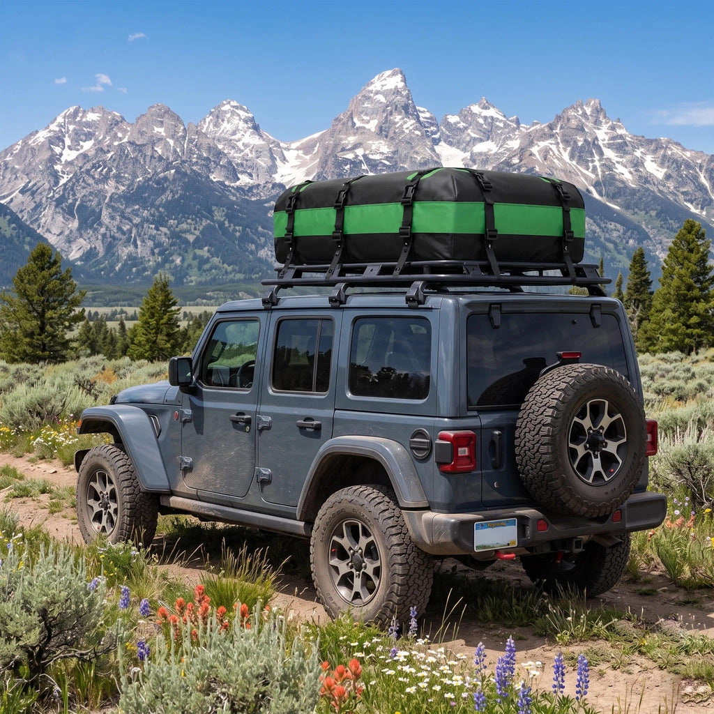 CROSSHIP 20 Cubic Feet Car Roof Bag and Basket